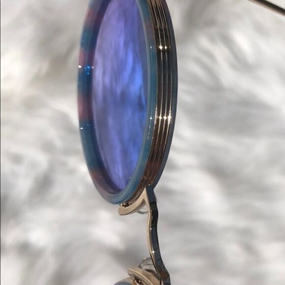 ELIBELLA Retro Blue Round Blue Sunglasses Shades - Picture 6 of 11